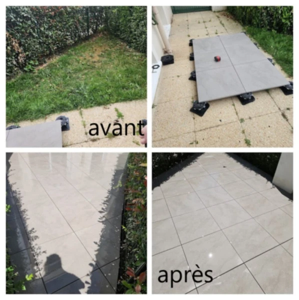 Création d'une terrasse sur plots