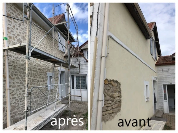 Restauration d'une façade en pierre apparente